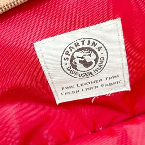 SPARTINA 449 Women’s Cosmetic Bag Purse Mini Purse Houndstooth Leather - Picture 7 of 8